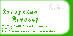 krisztina mireisz business card